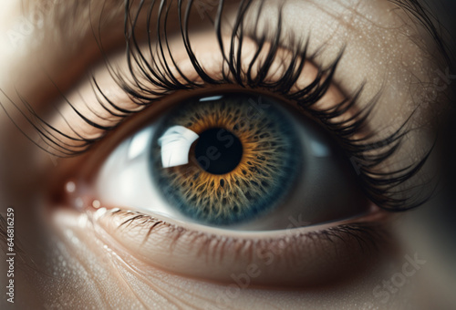 closeup of human eye with great detail in the iris