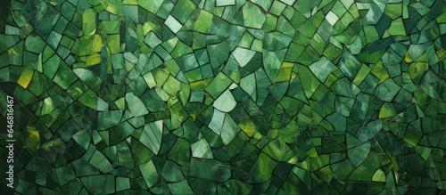 mosaic with a green hue