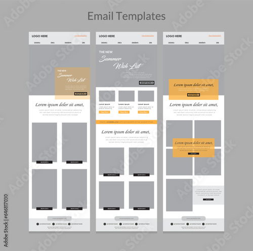 Email marketing newsletter template for fashion promotion business