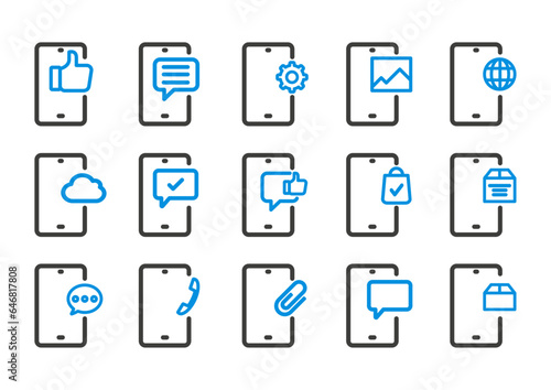 Pictogramme office ecran smartphone reunion travail