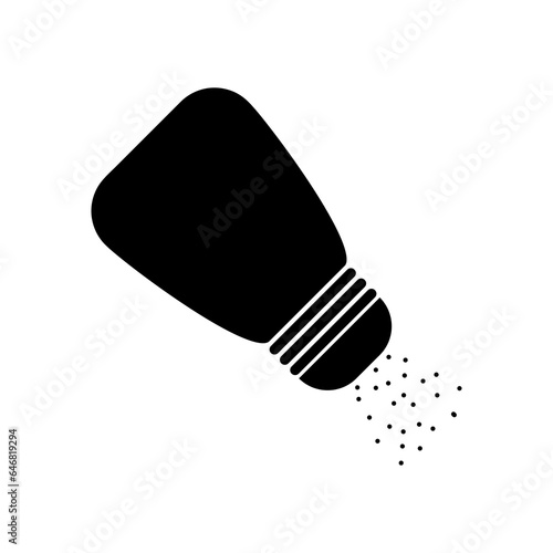 Pepper shaker vector icon. Condiment, salt grinder glyph icon. flat illustration on white background..eps