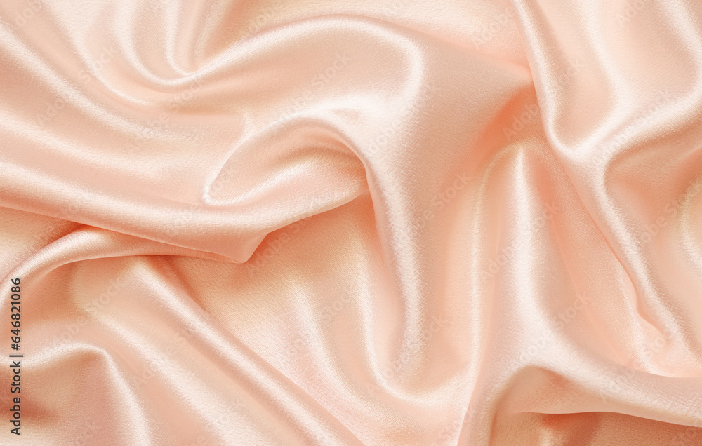 Closeup of drapery of delicate pink satin Closeup of drapery of delicate pink satin