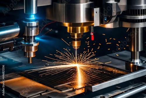 Metal cutting using a laser, current industrial technology Establishing Industrial Details.