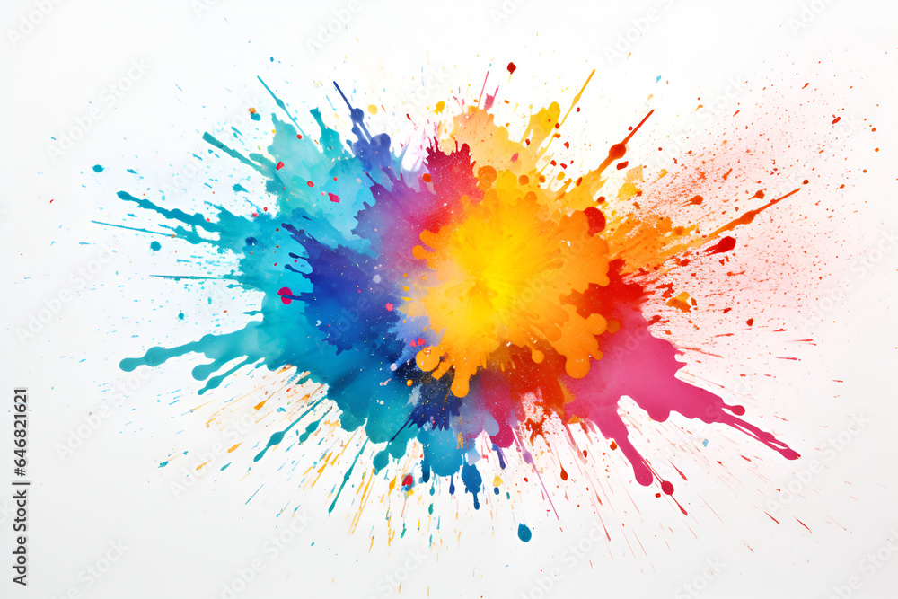 abstract colorful watercolor splash