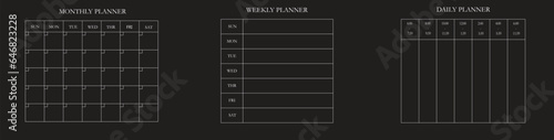 Dark Mode Calendar Planner