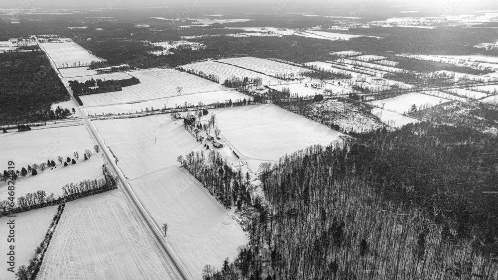 Fototapeta premium Canada Winter Drone Shot