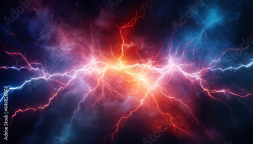 Abstract flash bolt light electricity powerful background thunder thunderstorm lightning storm energy