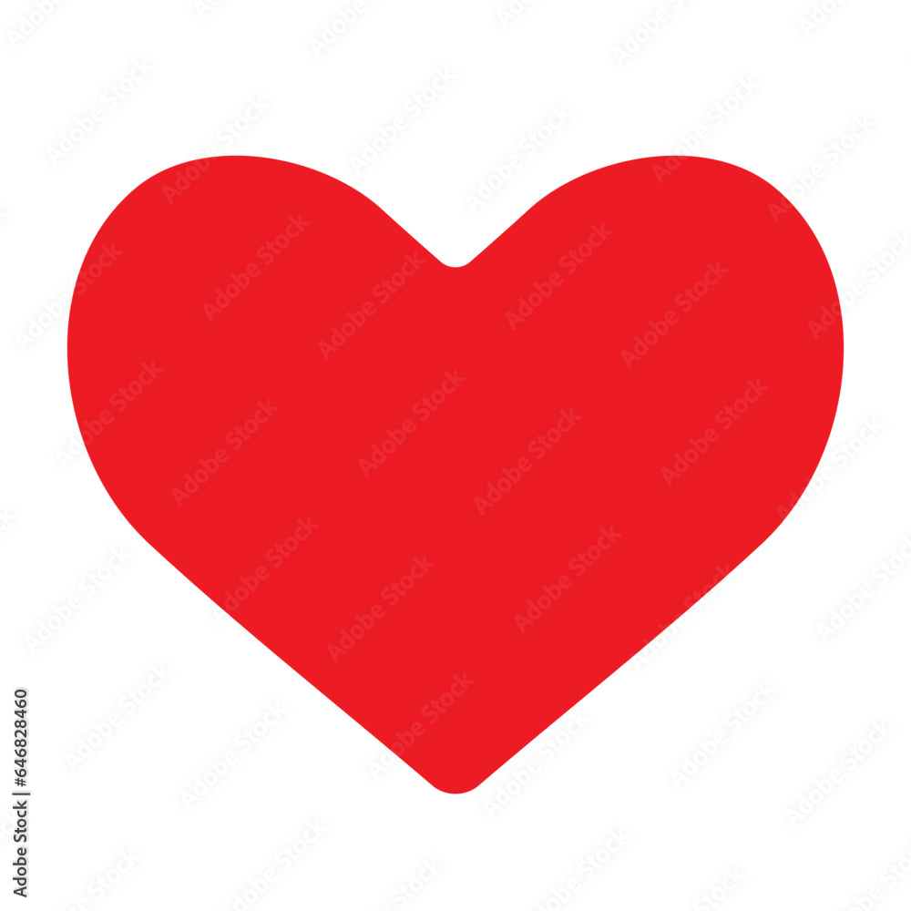 Rounded Heart icon symbol for web and app. Flat vector illustration Rounded Heart icon symbol for web and app. Flat vector illustration