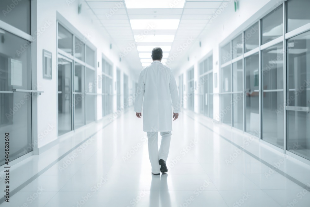 Caucasian Man Doctor Backdrop Scene Handsome Generative AI Caucasian Man Doctor Backdrop Scene Handsome Generative AI