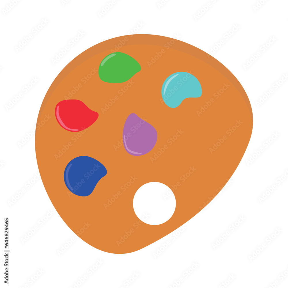 Fototapeta premium Flat design of a paint palette