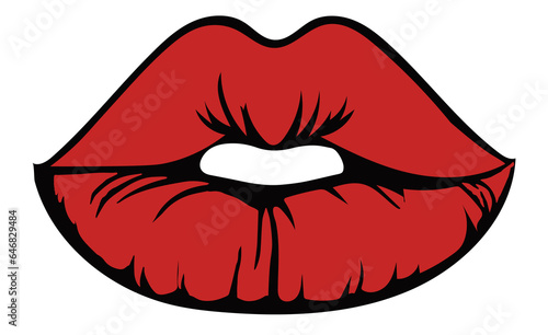lipstick mark mouth
