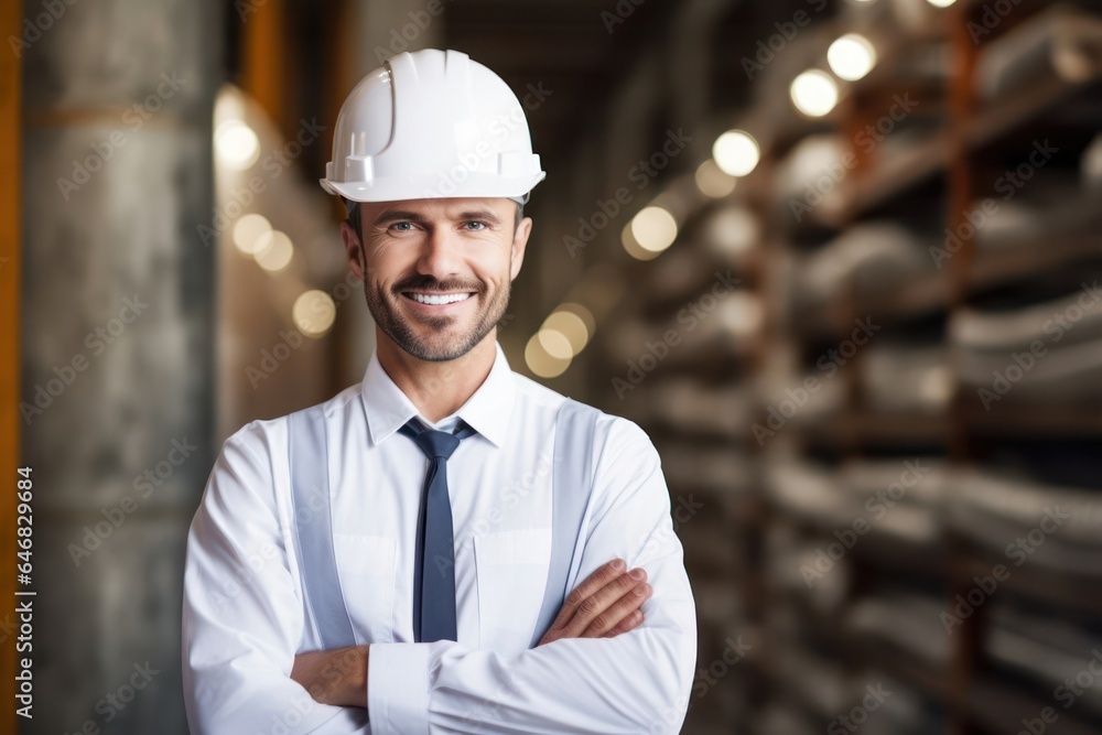 Caucasian Male Engineer Background Good Looking Generative AI Caucasian Male Engineer Background Good Looking Generative AI