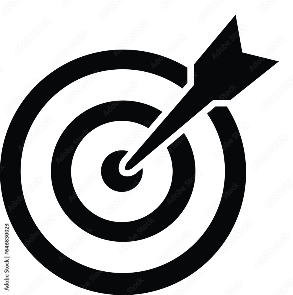 black Target icon. Dartboard with arrow. Marketing strategy sign. Goal achievement symbol. Target Icon in trendy editable stroke style isolated on transparent background. black Target icon. Dartboard with arrow. Marketing strategy sign. Goal achievement symbol. Target Icon in trendy editable stroke style isolated on transparent background.
