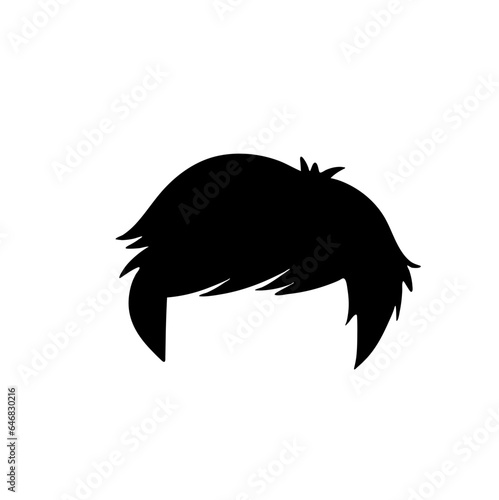 hairstyle silhouette. vector design illustration