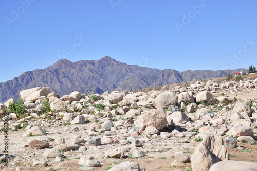 beautiful scenery of the potrerillos dam in mendoza argentina