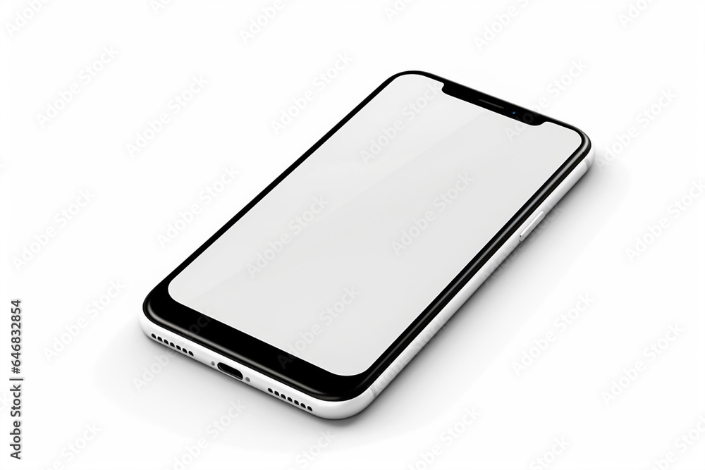 Phone mockup template. Smartphone with blank screen mockup template for product display or advertisement Phone mockup template. Smartphone with blank screen mockup template for product display or advertisement
