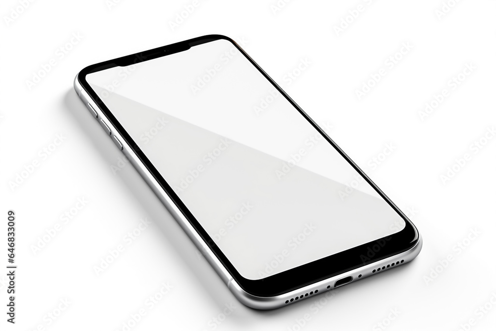 Phone mockup template. Smartphone with blank screen mockup template for product display or advertisement Phone mockup template. Smartphone with blank screen mockup template for product display or advertisement