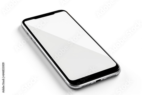 Phone mockup template. Smartphone with blank screen mockup template for product display or advertisement