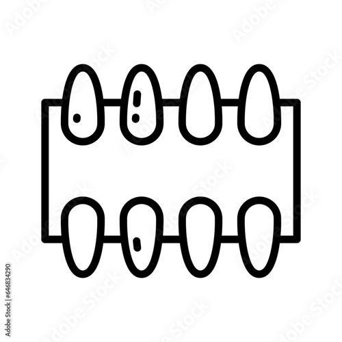 Nail polish palette for manicure outline icon. Manicure tools line illustration. Outline vector isolated on white background. Pictogram for web page, promo