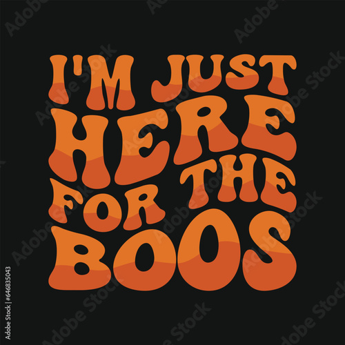Retro wavy groovy Halloween design 