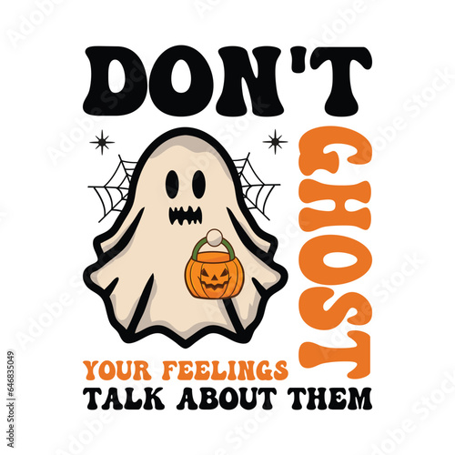 Retro wavy groovy Halloween design 