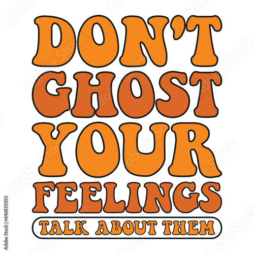 Retro wavy groovy Halloween design 