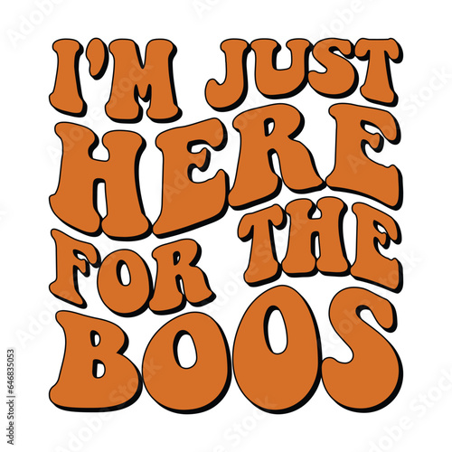 Retro wavy groovy Halloween design 