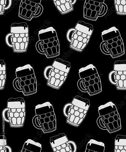 beer vector seamless pattern print
