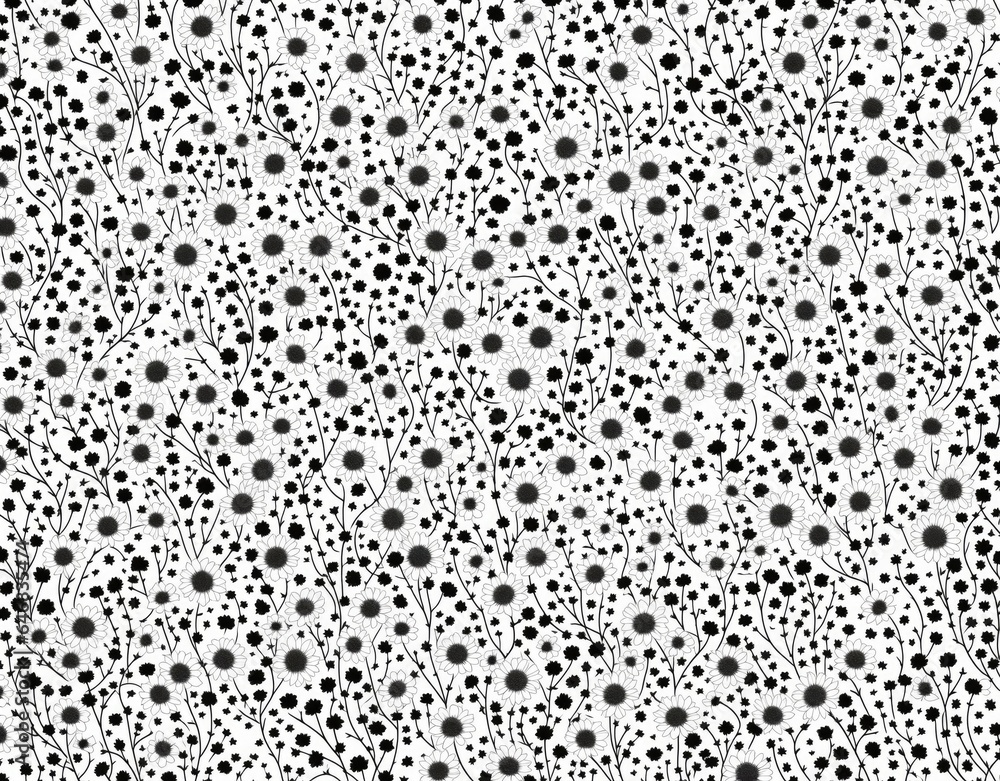 Black and white pattern on a light background. AI generated.