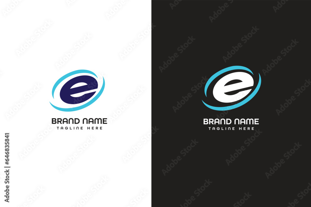 E letter modern logo E letter modern logo