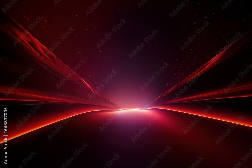 Space and glowing red nebula background.  Ai generated.