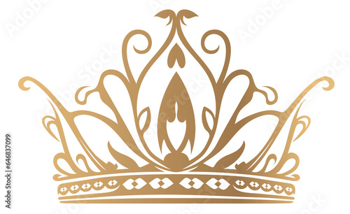 elegant gold crown