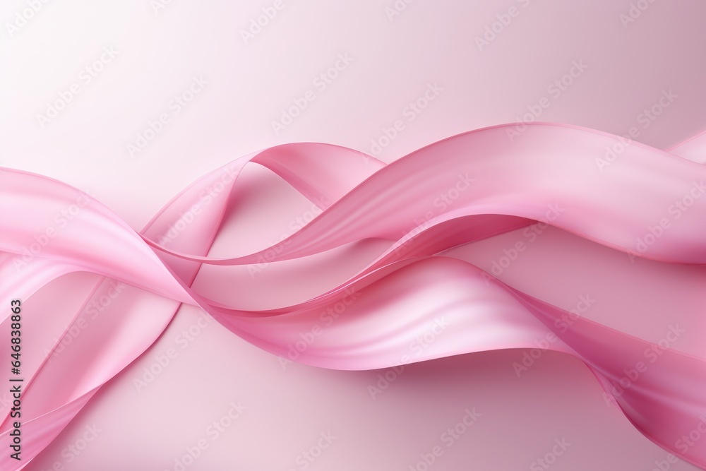 breast cancer day concept and pink ribbon. ai generated
