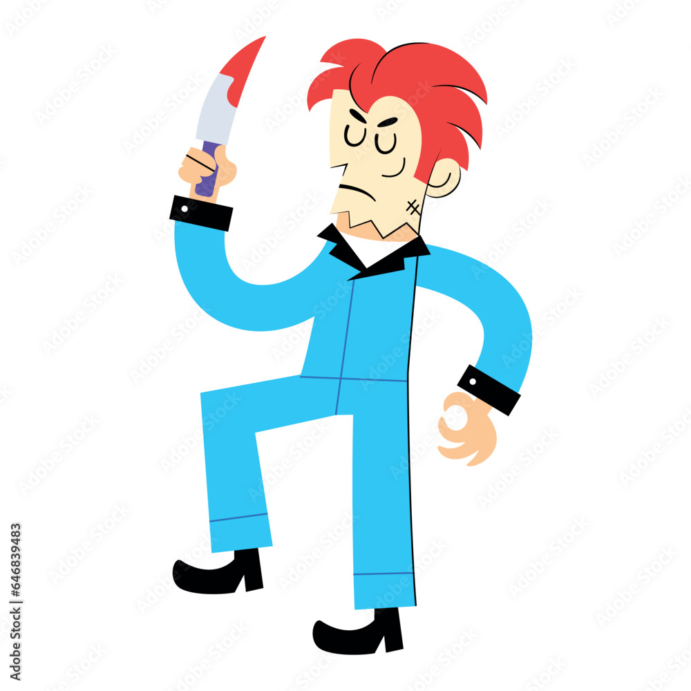 vector murderer mask cartoon halloween illustration isolated vector murderer mask cartoon halloween illustration isolated