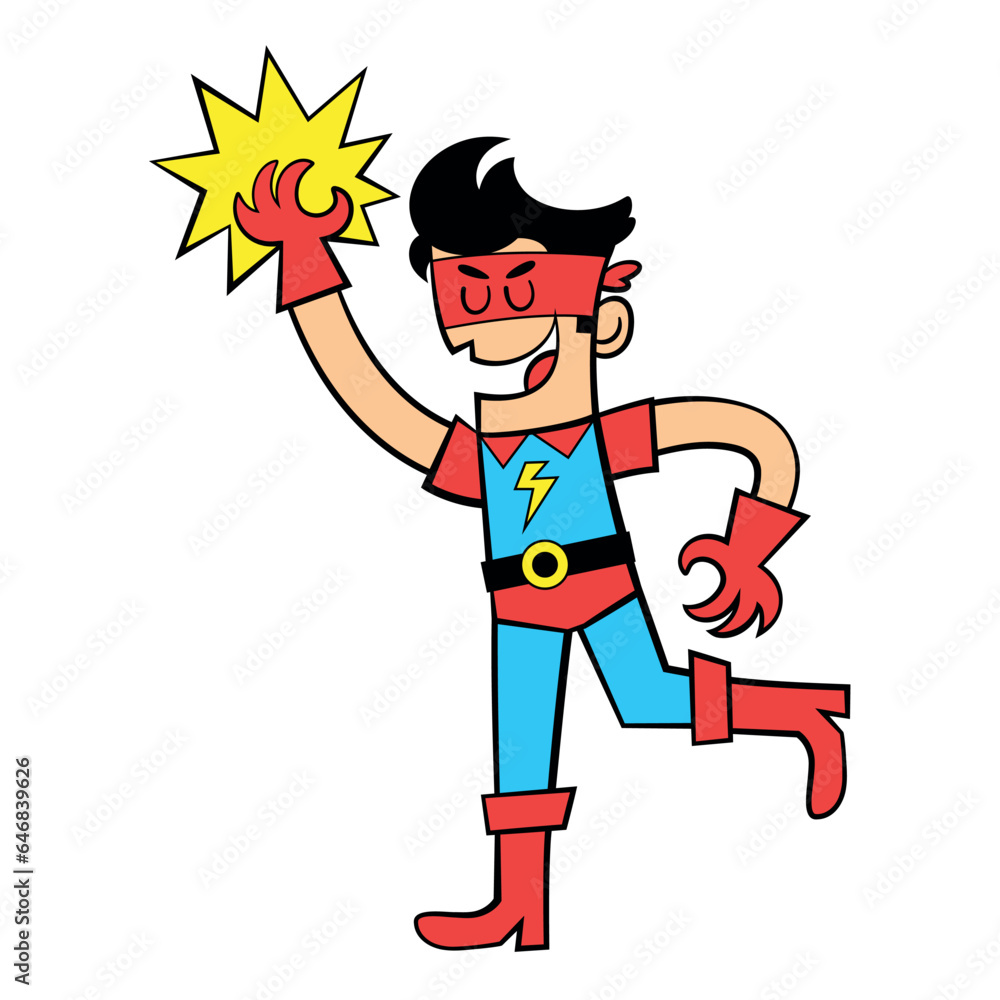 vector superhero man cartoon illustration isolated vector superhero man cartoon illustration isolated