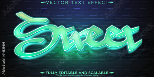 Graffiti text effect, editable spray and street text style