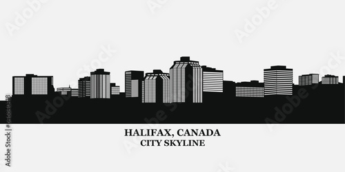 Halifax City Skyline Silhouette