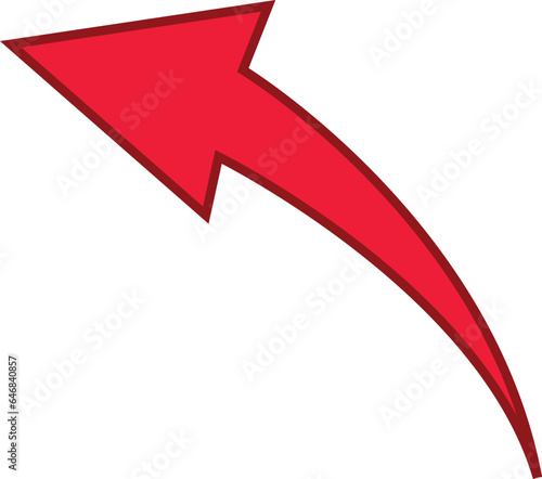 Red colored arrows outline icon, Arrow symbol isolated on white background. Best use for social media, marketing, advertisement and direction.