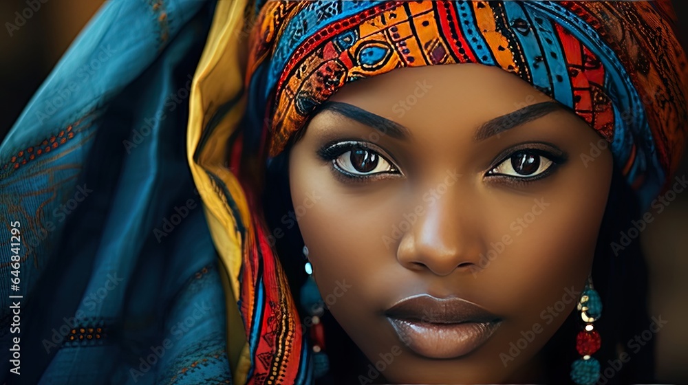 Potrait Beautiful African Woman