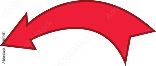Red colored arrows outline icon, Arrow symbol isolated on white background. Best use for social media, marketing, advertisement and direction.