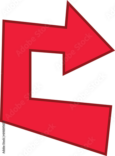 Free Download Red colored arrows outline icon, Arrow symbol isolated on white background. Best use for social media, marketing, advertisement and direction. - GFXLoad