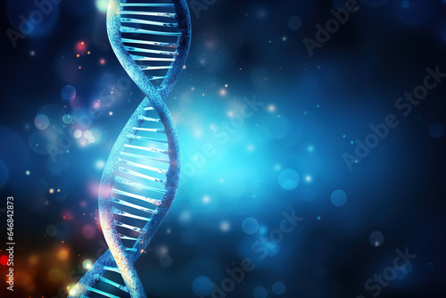  DNA on technology background. 