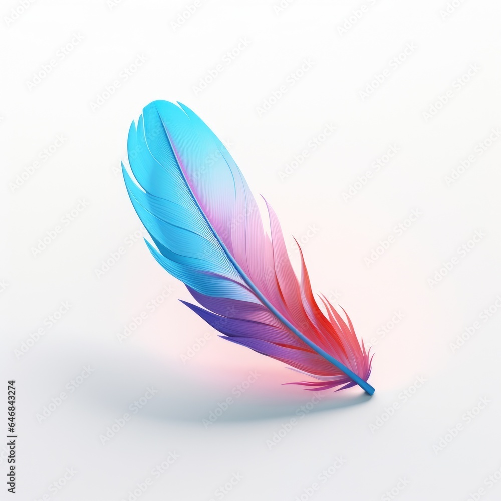 Feather mascot for a company 3D logo. Generative AI Feather mascot for a company 3D logo. Generative AI