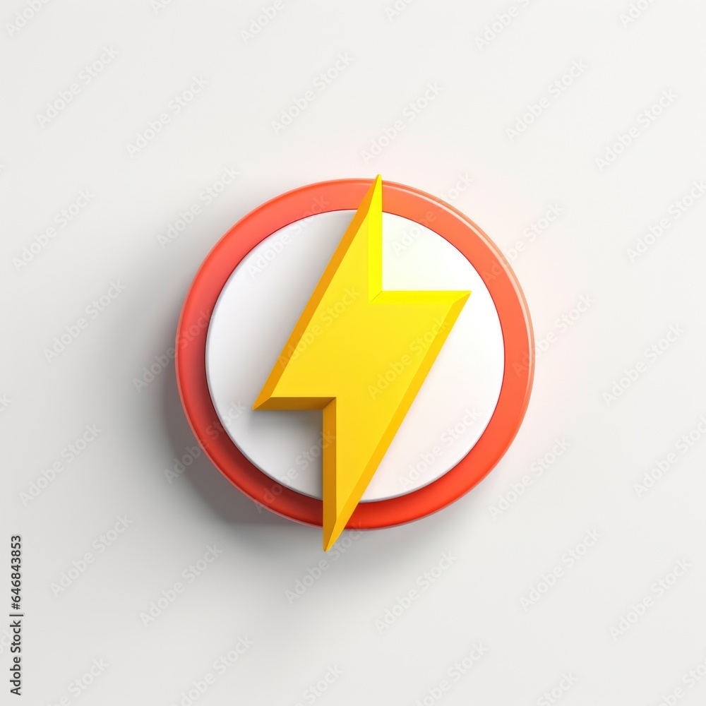 Lightning Bolt mascot for a company 3D logo. Generative AI Lightning Bolt mascot for a company 3D logo. Generative AI
