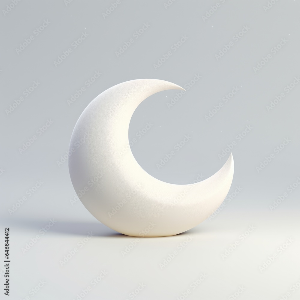 Moon mascot for a company 3D logo. Generative AI Moon mascot for a company 3D logo. Generative AI
