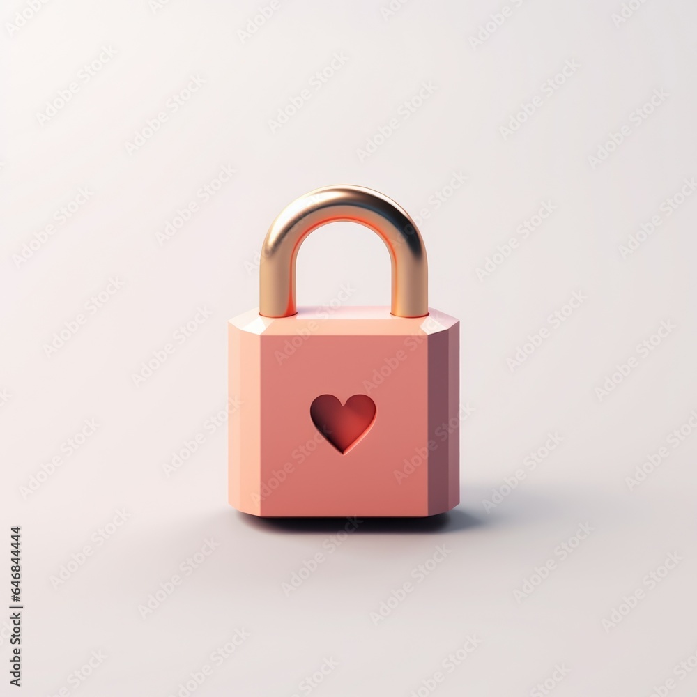 Lock mascot for a company 3D logo. Generative AI Lock mascot for a company 3D logo. Generative AI