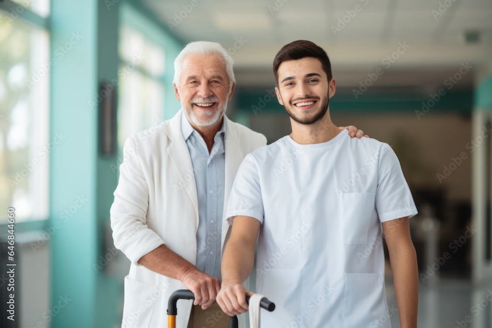 Caucasian Man Occupational Therapist Backdrop Hard Working Generative AI Caucasian Man Occupational Therapist Backdrop Hard Working Generative AI