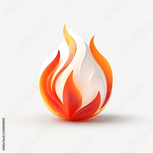 Fire mascot for a company 3D logo. Generative AI