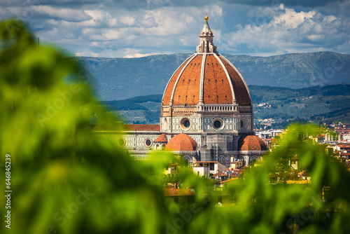 The Brunelleschi Dome, Cathedral of Santa Maria del Fiore in Florence, Italy photo