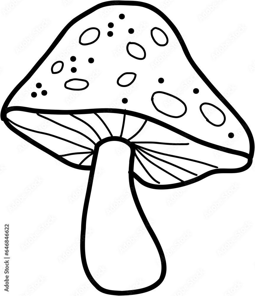 doodle freehand sketch drawing of mushroom. doodle freehand sketch drawing of mushroom.